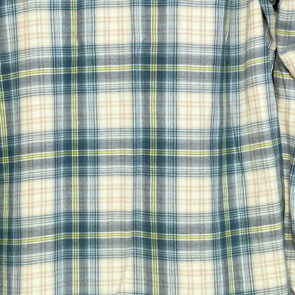 American Eagle Outfitters Button Flannel Shirt Mens L Blue Plaid Soft Cotton - Picture 6 of 13